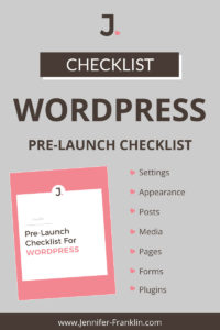 WordPres Pre-Launch Checklist | Free Resource Library