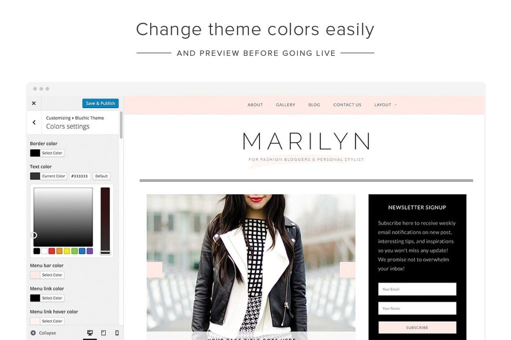 Blogger WordPress theme Marilyn is perfect for the fashion or lifestyle blogger. Learn more at Jennifer-Franklin.com.
