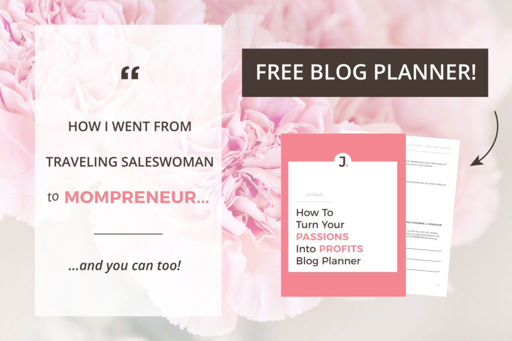Work From Home: Start a profitable blog today! Download the FREE blog planner workbook and learn how to turn your Passions Into Profits at Jennifer-Franklin.com.