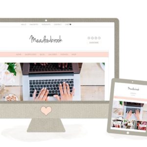 Modern WordPress theme Meadowbrook by AngieMakes with pretty blog pages at Jennifer-Franklin.com.