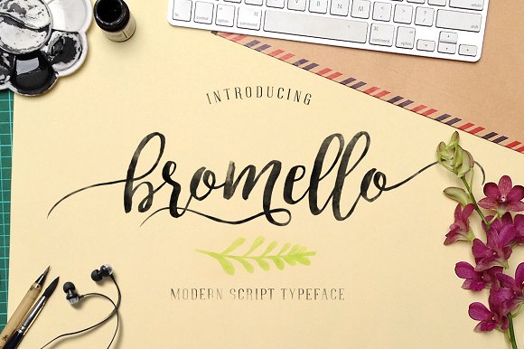 Script Font: Bromello | Modern Script Typeface