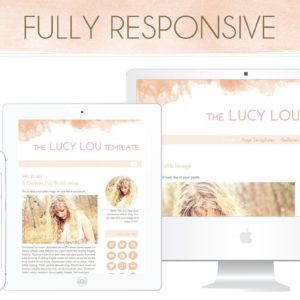 Watercolor Design WordPress Theme: Lucy Lou is feminine and modern for the creative blogger. Shop online at Jennifer-Franklin.com.