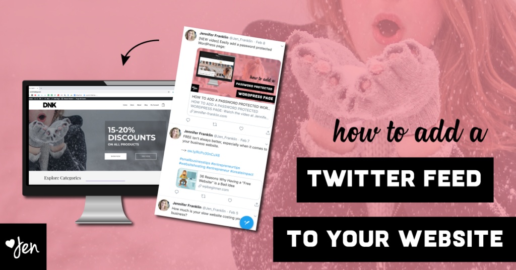 How to add a twitter feed to your website | Twitter embed code generator | embed Twitter Feed WordPress | Jennifer-Franklin.com