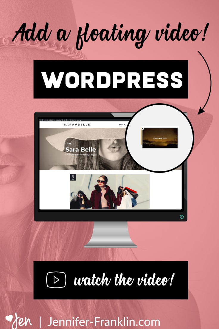how to add sticky video to wordpress with beaver builder | Jennifer-Franklin.com