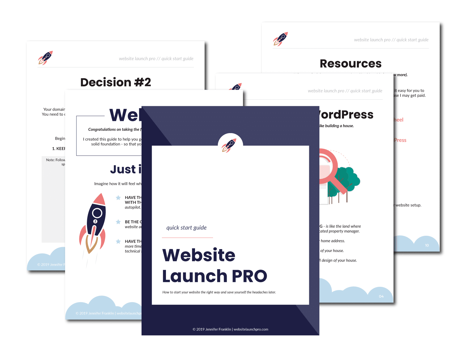 Website Launch PRO quick start guide to set up your wordpress website faster | jennifer-franklin.com