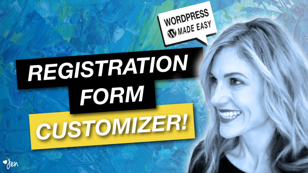 How to create wordpress registration page | Jennifer-Franklin.com