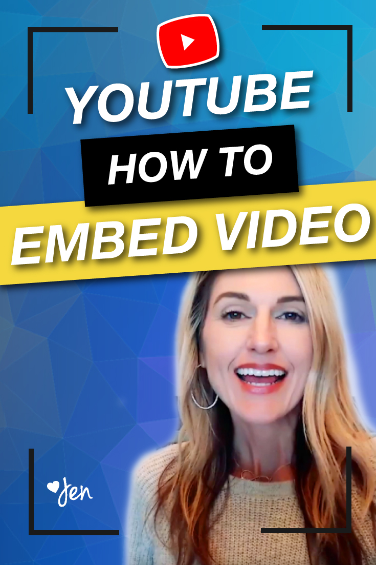 In today’s video, you will learn 3 easy ways (step-by-step) to embed a YouTube video into your WordPress website. | Jennifer-Franklin.com