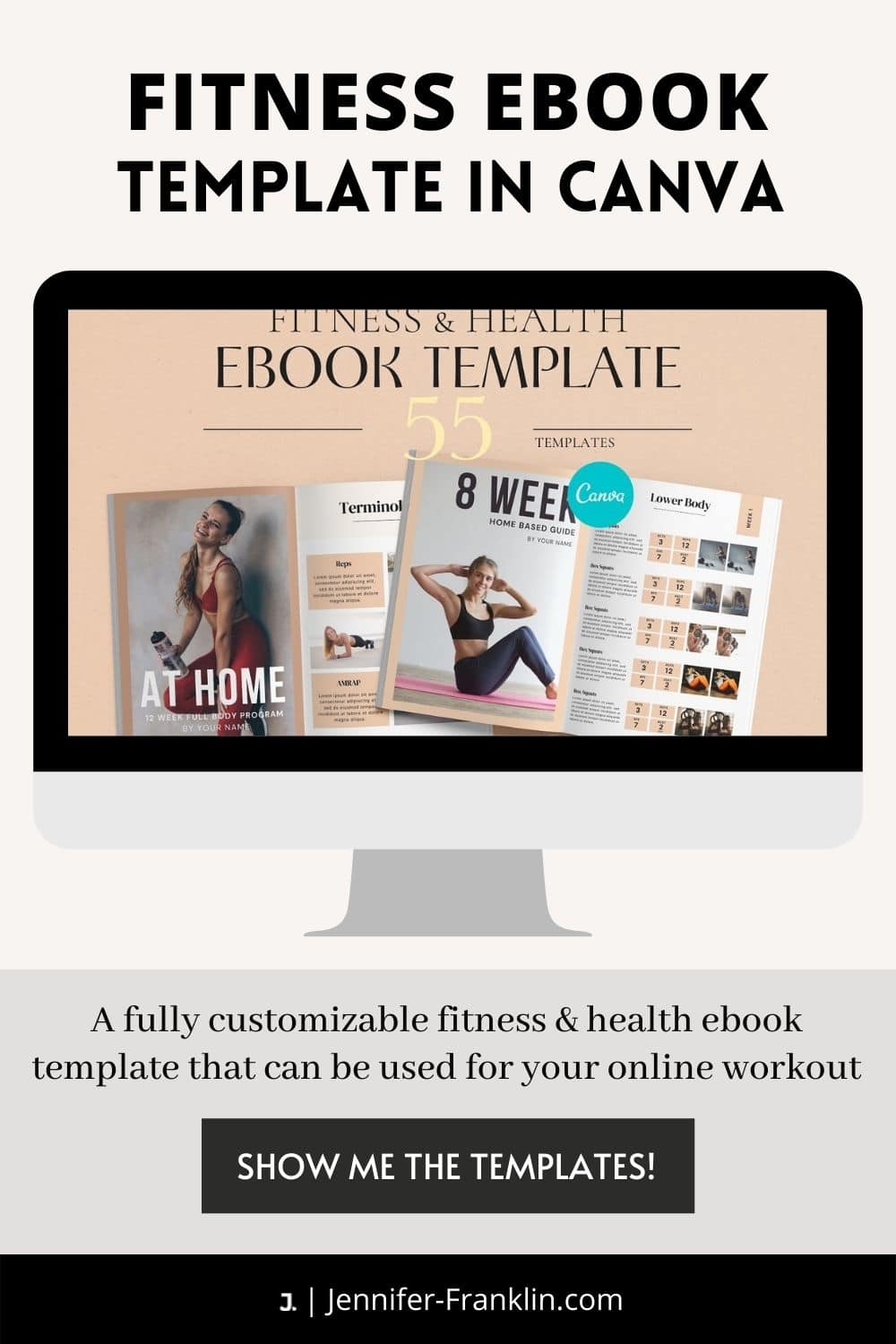 Fitness Ebook Template in Canva
