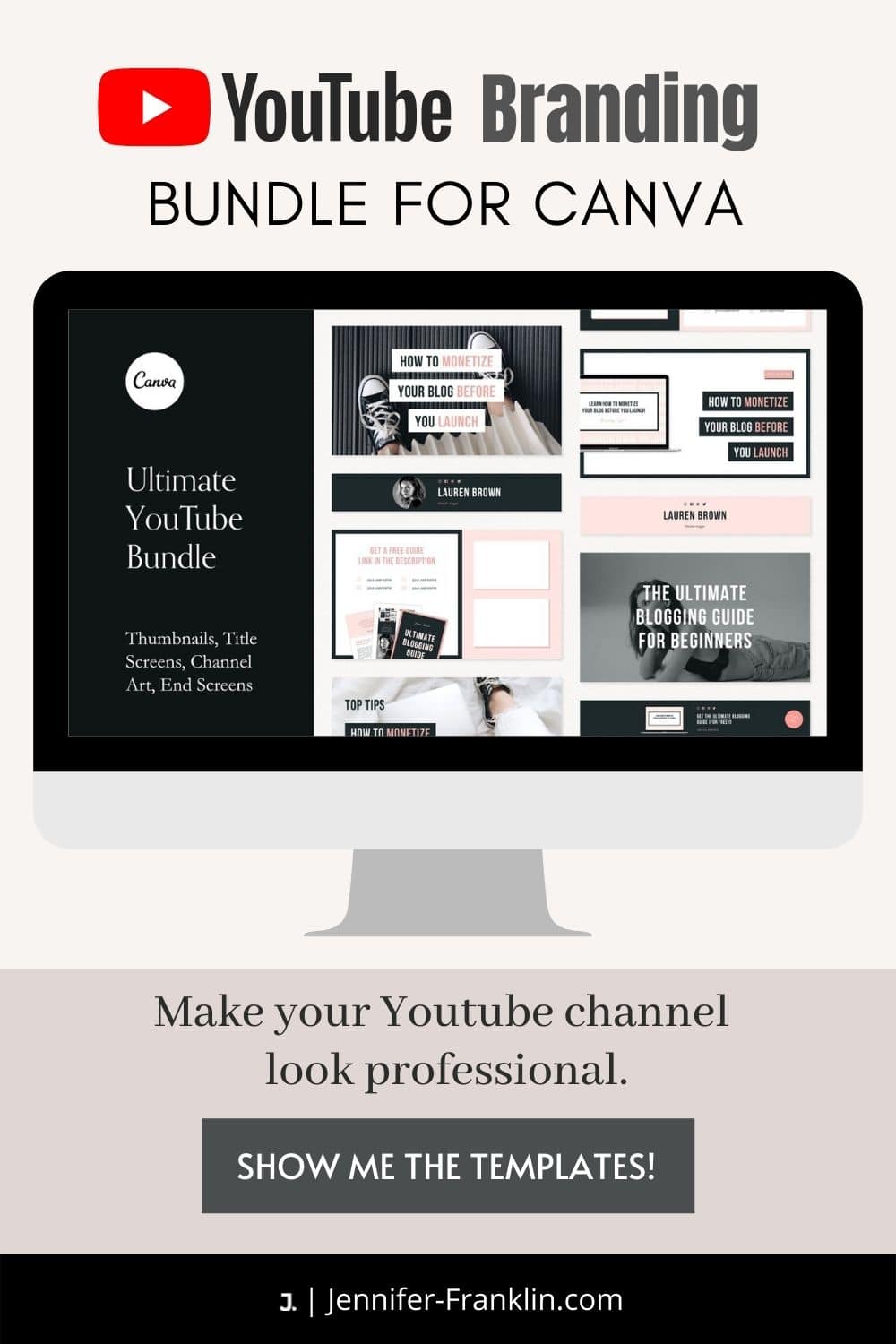 YouTube Branding Bundle For Canva