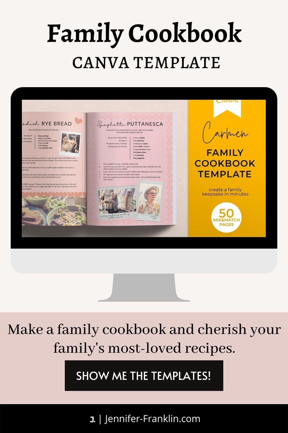 Family Cookbook Canva Template